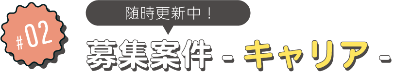 募集要項キャリアの一覧表のタイトル