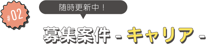 募集要項キャリアの一覧表のタイトル